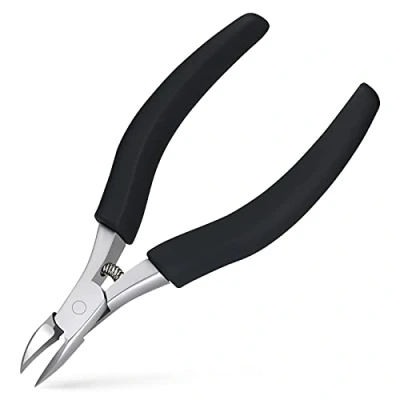 Bild av URAQT Toenail Clippers för Ingrodda Eller Tjocka Tånaglar, Precision Nail Nipper Cutter Män Och Kvinnor, Kraftig Rostfri Stål Nagelsax Med Mjukt Grepphandtag Skyddande Skydd