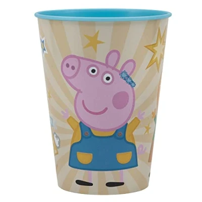 Bild av Stor Återanvändbar 260 ml Peppa Pig barnmugg i plast