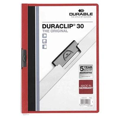 Bild av Durable 220003 KLÄMMAPP DURACLIP® 30, röd, 25 stycken