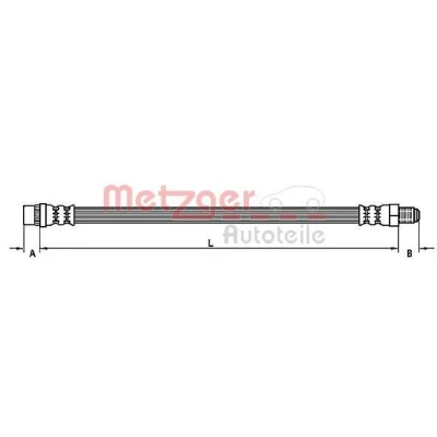 Bild av METZGER 4110109 Flexible De Frein 435 RENAULT: Kangoo I Express,
