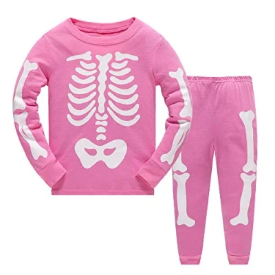 Bild av LitBud Flickor Barn Chirstmas Unicorn Pyjamas Sleepwear 2st Långärmade Pjs Nattkläder Toppar + Byxor Set för Storlek 6 7 År 7T