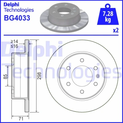 Bild av Bromsskiva DELPHI BG4033