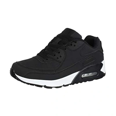 Bild av Elara Unisex sneakers, sport, löparskor, gympaskor, Chunkyrayan, svart vit, 46 EU
