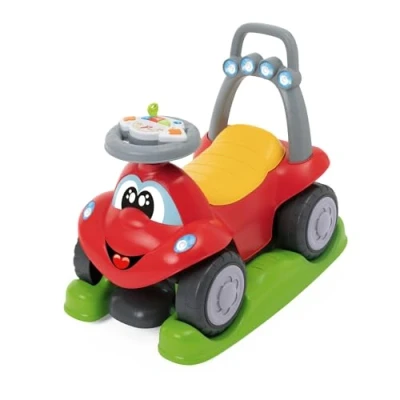Bild av Chicco Ride Along Billy Quattro, fordon med bil, 4 i 1 spellägen, gungfunktion, första stegen och att åka, elektronisk rattmodul ljus ljud, 936 månader