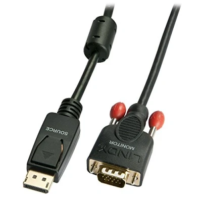 Bild av Lindy 41941, 1 m, DisplayPort, VGA (D Sub), Hankoppling, 1920 x 1200 pixlar