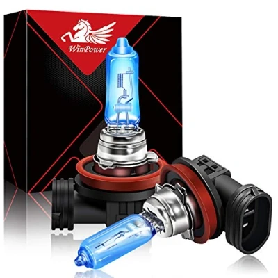 Bild av WinPower H11 halogen strålkastarlampor, 100 W 5 000 K, varm vit lampa, 12 V bil, dimljus, sidoljus DRL, 2 stycken