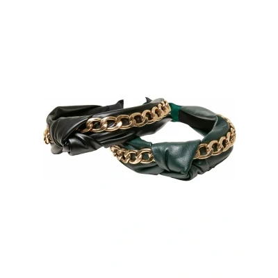 Bild av Urban Classics Alice WITH Chain 2 PACK Håraccessoar, Storlek: One Size, Black/bottlegreen