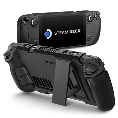 Bild av Spigen Thin Fit with Kick Stand black Steam Deck Miscellaneous Tillbehör till spelkonsol