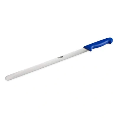 Bild av Thermohauser Konditorkniv (stål, rostfri), slipad på ena sidan, med blått plasthandtag, blad 36 cm, silver