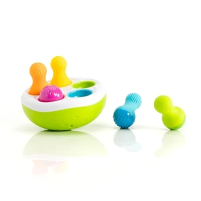 Bild av Fat Brain Toys F248 SpinnyPins, Kids Preschool, Spinning and Sorting Building Sets, Early Development Toy for Babies Aged 18 Months Older, Multicoloured