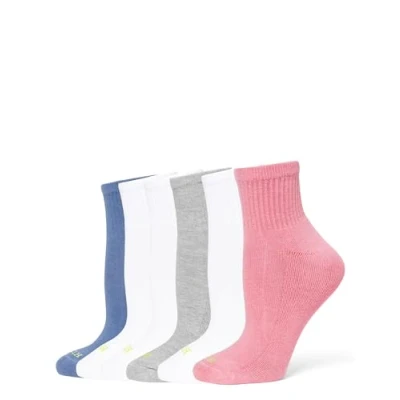 Bild av HUE Dam mini Crew ledig strumpa, Wild Rose 6 par, en storlek, Vild ros One Size