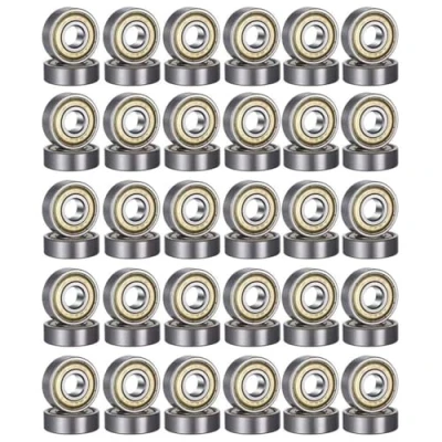 Bild av 60 pack 608 ZZ kullager, 8 mm x 22 7 metall dubbelskyddande miniatyr spårkullager för skateboard, skoter, inlines, skridskor