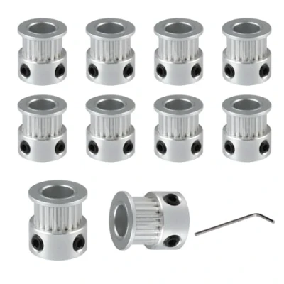 Bild av BZ 3D GT2 remskiva pulley 20 tänder 8 mm hål tandremskiva teeth bore för skrivare, CNC 6 breda kuggremar. (10 stycken)