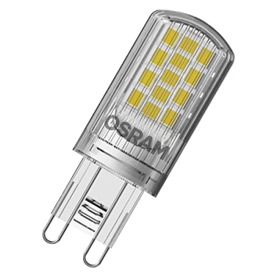 Bild av OSRAM LED Pin lampa med G9 sockel, varmvit (2700 K), 12 V lågvoltlampa, 3,8 W, ersättning för konventionell 40 W lampa, dubbelpaket