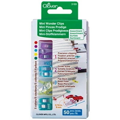 Bild av Clover Wonder clips: Mini: Sortiment 50 stycken, plast, blandade