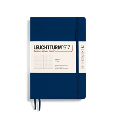 Bild av LEUCHTTURM1917 362850 Notebook Medium (A5), Softcover, 123 numrerade sidor, marinblå, prickad