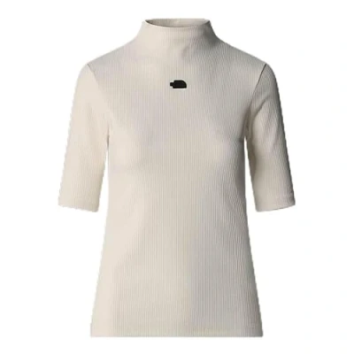 Bild av The North Face MOCK NECK SLIM TEE Tshirt bas, Storlek: Medium, White dune