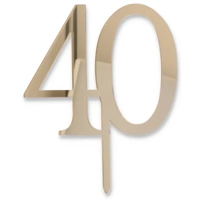 Bild av Cake Topper 40 guld