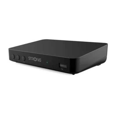 Bild av STRONG SRT8208 DVB T2 stöder HEVC265 TV mottagare/mottagare med inspelningsfunktion (HDMI, scart, USB, Dolby Digital Plus) svart