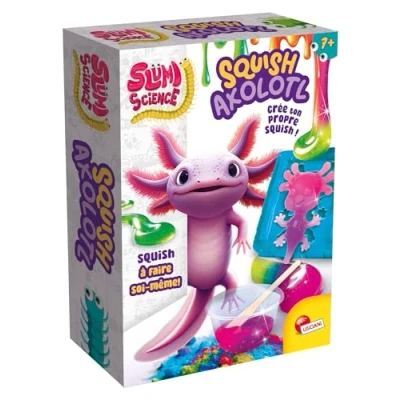 Bild av Lisciani SLUMI Science Pocket squishy axolotl vetenskapliga experiment kit för barn från 6 år DIY set att skapa en vetenskapligt spel och kemi leksak
