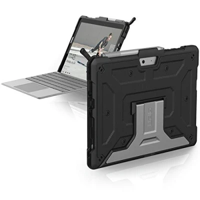 Bild av URBAN ARMOR GEAR Metropolis Case kompatibelt med Microsoft Surface Go 4/Go 3/Go 2/Go fodral [Officiellt designad för certifierad, type cover kompatibel, Pen hållare] svart