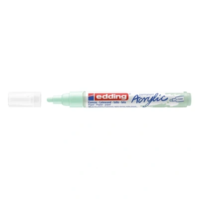 Bild av edding 5100 akrylmarker medium ljus mint 1 vattenfast akrylfärgmarker rund spets 5 10 mm akrylfärgpennor för teckning på duk, konstpapper och trä akrylmarkers stenar