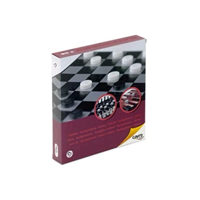 Bild av Cayro Schack, dam och backgammon från 7 år magnetisk modell 3 brädspel i 1 barn vuxna perfekt för resor 2 spelare