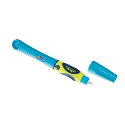 Bild av Pelikan 809177 Griffix Reservoarpenna för vänsterhänta med vridlock, NeonFreshBlue, 1 st i hopfällbar låda