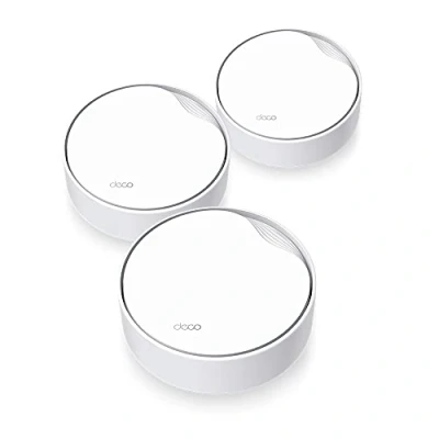 Bild av TP Link Deco X50 Poe WiFi 6 meshrouter, AX3000Mbps Dual Band, (ström via Ethernet), 2,5 Gbps Ethernet port, repeater, åtkomstpunkt, Alexa, 3 stycken med täckning upp till 600 ㎡