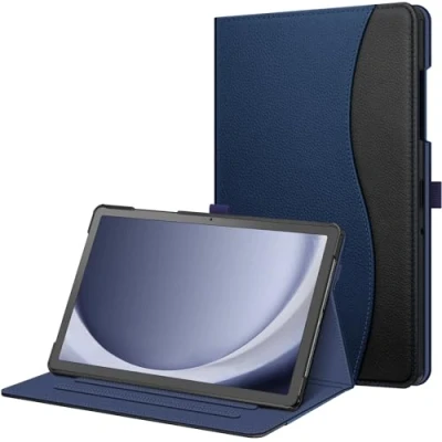 Bild av Fintie Fodral för Samsung Galaxy Tab A9 Plus 11 tum 2023, multivinkel folio, skyddande fodral, dokumentfack och automatisk sömn/väckningsfunktion surfplatta SM X210/X216/X218, mörkblått