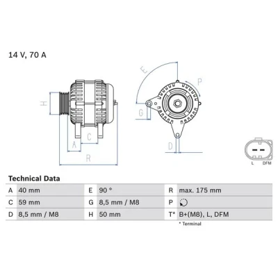 Bild av Generator Bosch 0 986 041 910