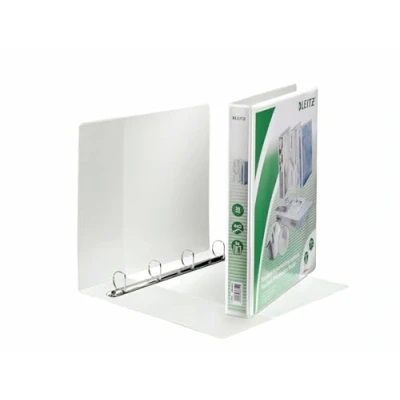 Bild av Leitz 42840001 ringpärm presentation, med fickor, A4, PP, 4 ringar, 25 mm, vit