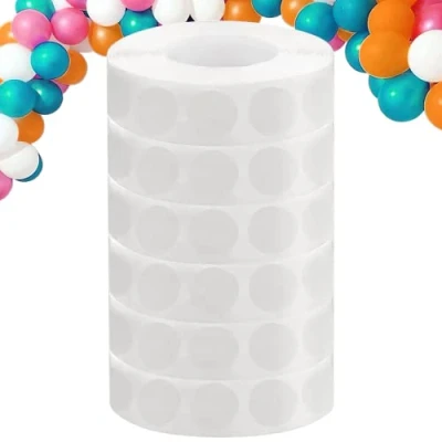 Bild av WISYOK 3000 Stycken Ballonglim, 6 Rulle Dubbelsidiga Limprickar för Ballonger, Avtagbar Självhäftande Tejp, Ballong Limpunkter, Ääftande Prickar, Icke flytande Lim Bröllop, Fest Och Dekoration
