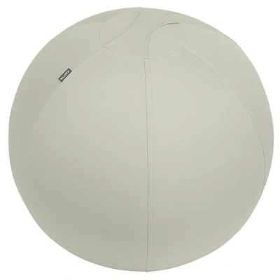 Bild av Leitz Ergo aktiv sittboll, ergonomiskt alternativ till skrivbordsstol, 65 cm diameter, inkluderar bollöverdrag i tyg, handluftpump och 2 x pluggar, serien, ljusgrå, 65420085