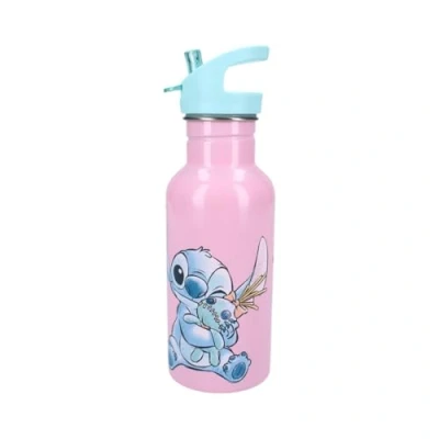 Bild av My sweety pop Stitch flaska i rosa för barn, rostfritt stål, dagis, skola, semester, måltid, 22 cm, 500 ml, hydrering, presentidé, (Stitch rosa/blå)