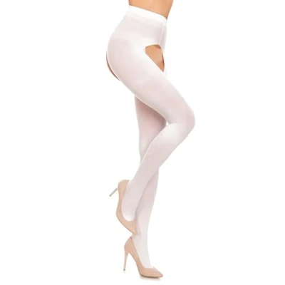 Bild av GLAMORY Ouvert 60 Overt strumpbyxor vit 4XL 62 (4XL)