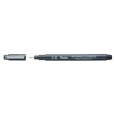 Bild av Pentel S20P Pointliner Teknisk pigmentbläckpenna 0,8 mm spets svart