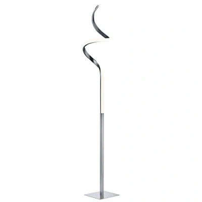 Bild av Reality Leuchten LED golvlampa Course R42051107, metall nickel matt, akryl vit, inkl. 11 Wat LED, sensor dimmer