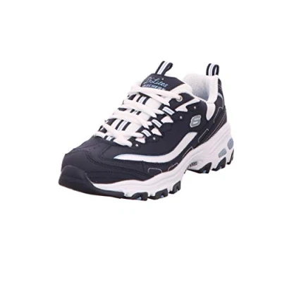 Bild av Skechers D&#039;lites Biggest Fan dam Låga sneakers, Blue Navy Trubuck White Mesh Carolina Trim Nvw, 39.5 EU