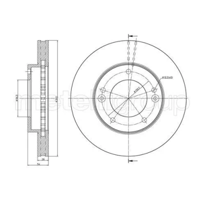 Bild av METELLI 23 0776C Disque de frein 302,0 28,0 5 96,2 ventilé peint KIA: SORENTO 1