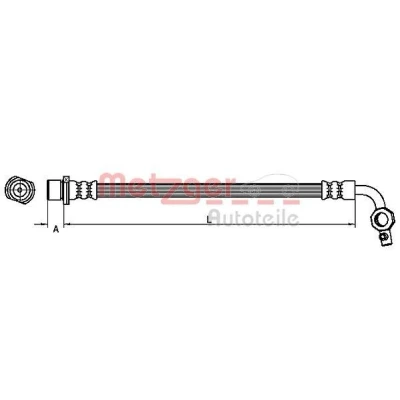 Bild av METZGER 4110100 Flexible De Frein 270 TOYOTA: RAV4 II SUV, I SUV Cabriolet