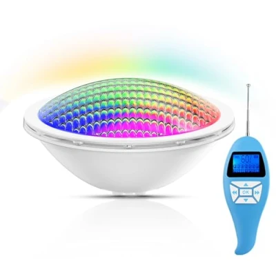 Bild av LyLmLe Simbassänglampor PAR56 20 W undervattensbelysning RGB flerfärgad med fjärrkontroll LED nedsänkbar vattentät IP68 12 V DC/AC