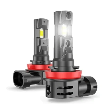 Bild av H11 LED dimljus, vit, 6 500K, 12 V, 50 W, 000 LM, H8 H11, canbus, för bil halv och landsvägsljus, 2 st.