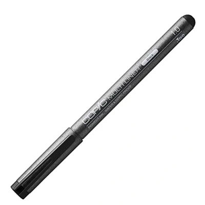 Bild av COPIC Multiliner färgad markörpenna svart 1,0 mm, för konst och hantverk, färgning, grafik, highlighter, design, anime, professionella nybörjare, konsttillbehör målarböcker