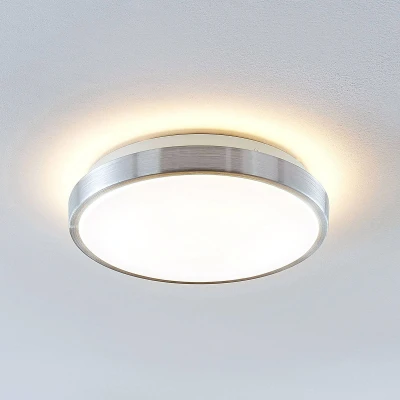 Bild av Lindby LED taklampa &#039;Emelie&#039; (modern) i Grå av metaller för vardagsrum/matsal (1 lamor, glödlampor ingår) lampa, taklampa,