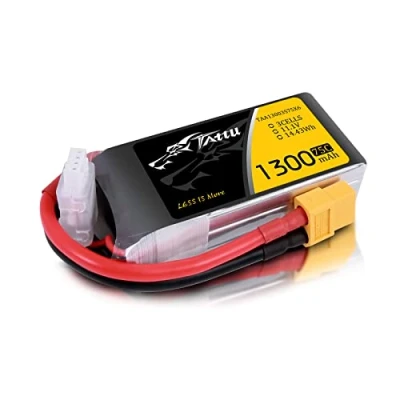 Bild av Tattu 3S Lipo batteri 11,1 V 1 300 mAh 75C XT60 kontakt battericeller för FPV UAV RC flygplan bil Evader BX quadcopter helikopter lastbil båt