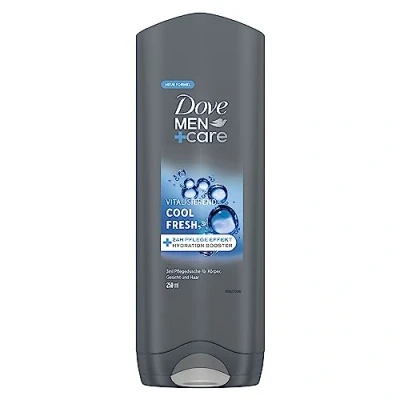 Bild av Dove Men+Care 3 i 1 duschgel Cool Fresh duschbad för kropp, ansikte och hår med 24 timmars vård effekt 6 x 250 ml