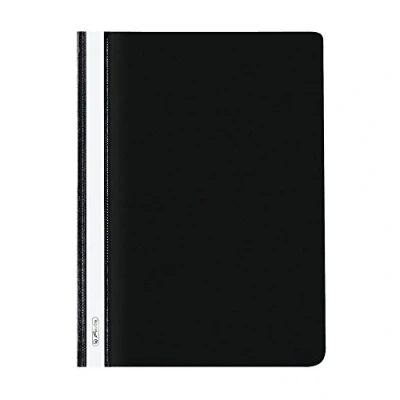 Bild av Herlitz 976480 A4 PP snabbhäftapparat med transparent framsida, 10 stycken, svart