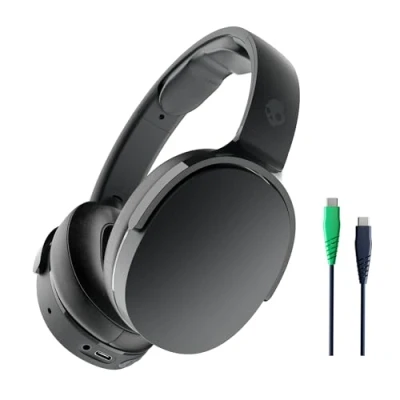 Bild av Skullcandy Hesh Evo är ett par trådlösa over ear hörlurar med 36 timmars batteritid, och de fungerar iPhone, Android Bluetooth enheter Svart