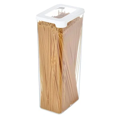 Bild av GastroMax Torrförvaring 2,25 Liter Lufttät behållare i transparent plast För skafferiet och kökslådorna Tål diskmaskin BPA fri 13x9x28 cm Tillverkad Finland